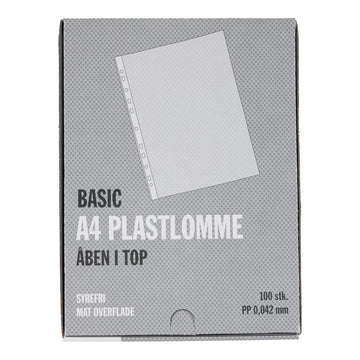 Se Relief Plastlomme basic tynd mat A4 0,042mm 100stk online her - Ean: 5703273128581